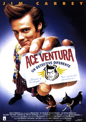 poster de Ace Ventura, un detective diferente