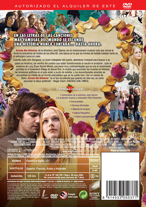 Carátula trasera de Across the Universe