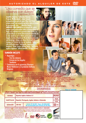 Carátula trasera de Amigos con dinero