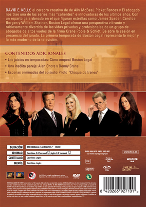 Carátula trasera de Boston Legal: 1 temporada