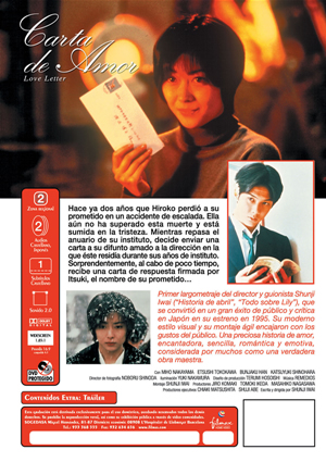 Carátula trasera de Carta de amor