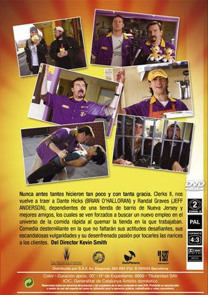 Carátula trasera de Clerks II (Clerks 2)