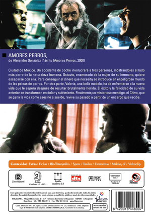 Carátula trasera de Amores perros (Cinemateca Filmax)