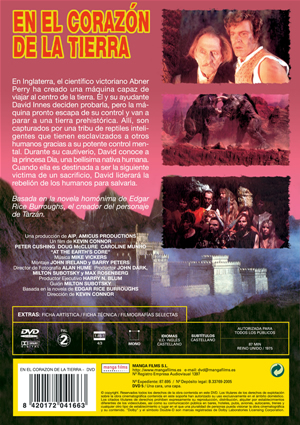 Carátula trasera de En el corazn de la tierra