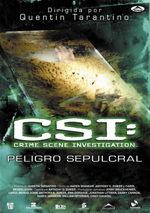 Carátula frontal de C.S.I.: Peligro sepulcral (dirige Quentin Tarantino)