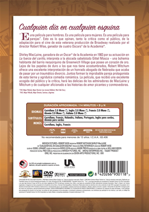 Carátula trasera de Fox Studio Classics: Cualquier da en cualquier esquina