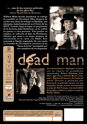 Car&aacute;tula trasera de Dead Man (v.o.)