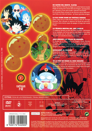 Carátula trasera de Dragon Ball 02 (Bola de Dragn vol.02)