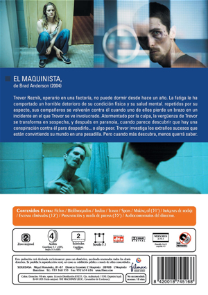 Carátula trasera de Cinemateca: El maquinista