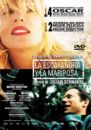 Car&aacute;tula frontal de La escafandra y la mariposa
