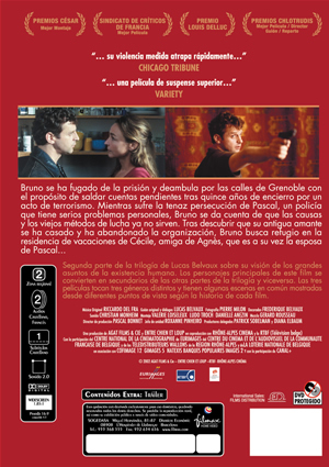 Car&aacute;tula trasera de Escapando (Cavale)