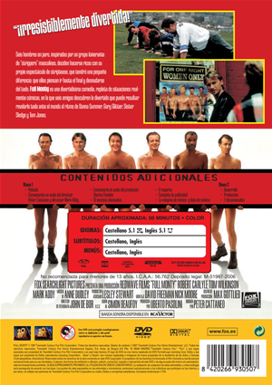 Carátula trasera de Full Monty: Edici�n Definitiva