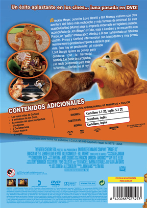 Carátula trasera de Garfield 2