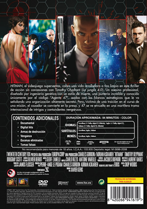 Carátula trasera de Hitman: Versin Extendida