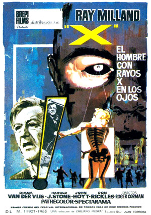 poster de El hombre con rayos X en los ojos