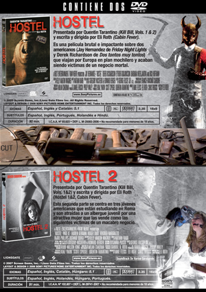 Carátula trasera de Pack Hostel (Hostel + Hostel 2): Edicin Especial