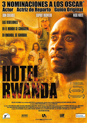 Carátula frontal de Hotel Rwanda