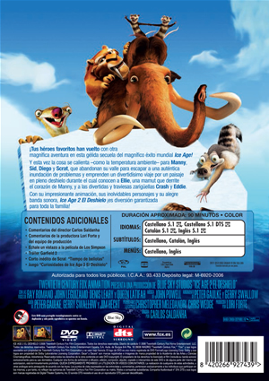 Carátula trasera de Ice Age 2: El deshielo (Edicin sencilla)