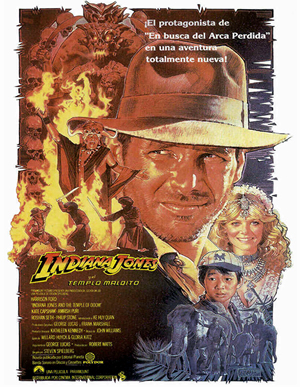 poster de Indiana Jones y el templo maldito