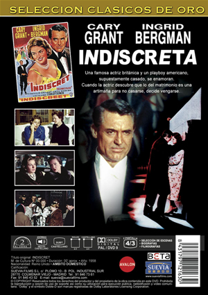 Carátula trasera de Clsicos de oro: Indiscreta