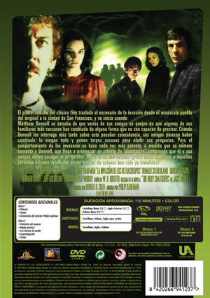Carátula trasera de La invasin de los ultracuerpos: Cinema Reserve