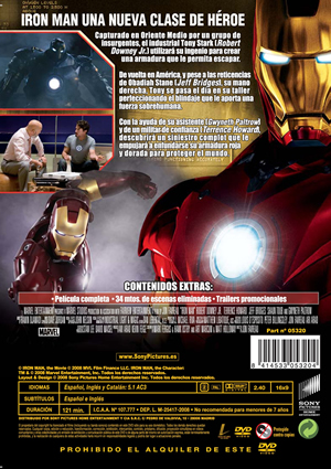 Carátula trasera de Iron Man