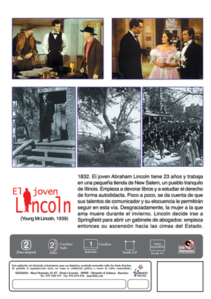 Carátula trasera de El joven Lincoln