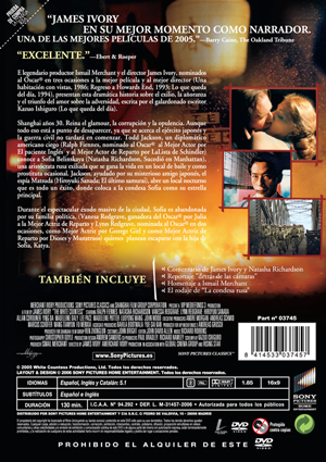 Car&aacute;tula trasera de La condesa rusa