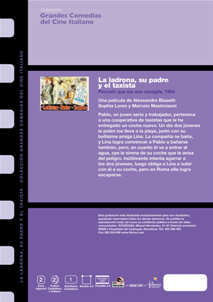 Carátula trasera de Comedia italiana: La ladrona, su padre y el taxista