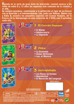 Carátula trasera de Leonart Pack 1: Divertirse aprendiendo