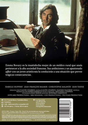 Carátula trasera de Madame Bovary