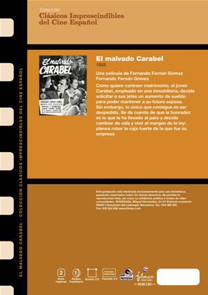 Carátula trasera de Clsicos espaoles: El malvado Carabel