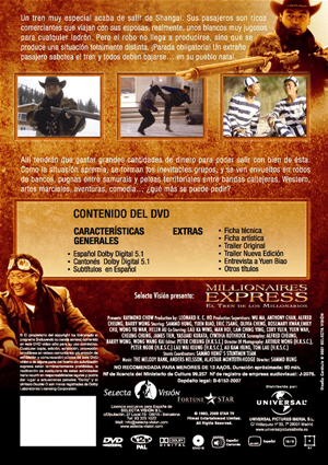 Car&aacute;tula trasera de Millonaire Express: El tren de los millonarios