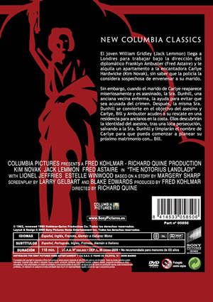 Carátula trasera de La misteriosa dama de negro