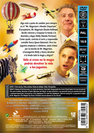 Carátula trasera de Mr. Magorium y su tienda mgica: Edicin Especial