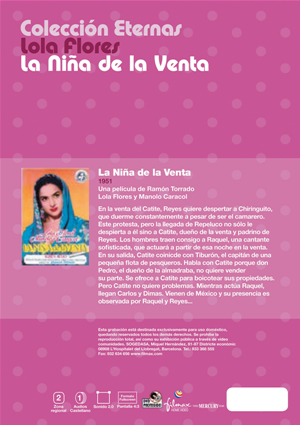 Car&aacute;tula trasera de Lola Flores: La ni�a de la venta
