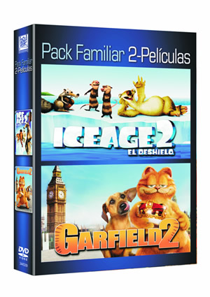 Carátula frontal de Pack Ice Age 2 + Garfield 2