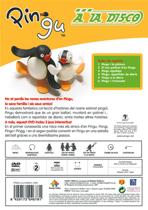 Car&aacute;tula trasera de Pingu a la disco (catal�n)