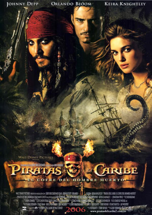 Carátula frontal de Piratas del Caribe 2: El cofre del hombre muerto