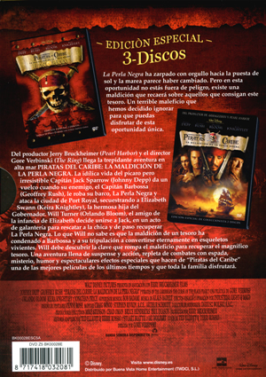 Carátula trasera de Piratas del Caribe: La maldici�n de la perla negra (el disco perdido)