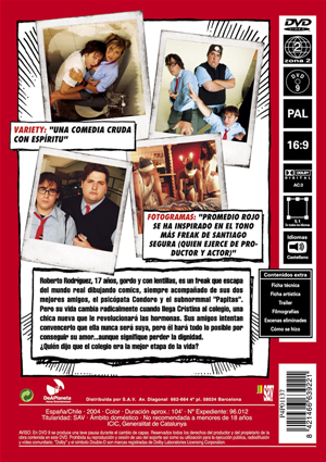 Car&aacute;tula trasera de Promedio rojo