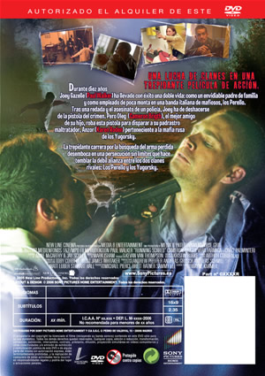 Carátula trasera de La prueba del crimen (Running scared)
