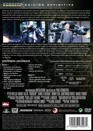 Carátula trasera de Robocop: Edicin definitiva