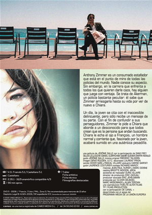 Carátula trasera de El secreto de Anthony Zimmer