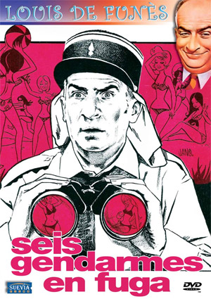 Carátula frontal de Seis gendarmes en fuga (Coleccin Louis de Funs)