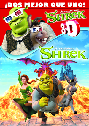 Carátula frontal de Shrek + Shrek 3D