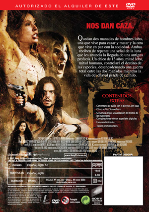 Carátula trasera de Skinwalkers: El poder de la sangre