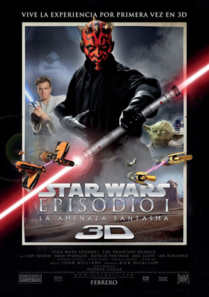 poster de Star Wars: Episodio I La Amenaza Fantasma 3D