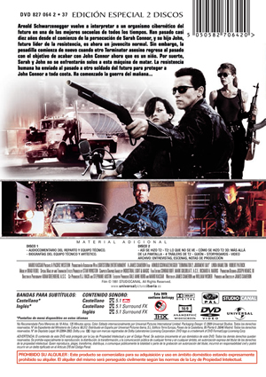 Carátula trasera de Terminator 2: Edicin especial
