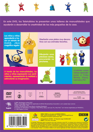 Carátula trasera de Teletubbies: Manualidades con los Teletubbies